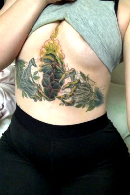 I Finished My Sternum/underboob Yesterday! I Promised I Would Share A Picture Once It Was Done.