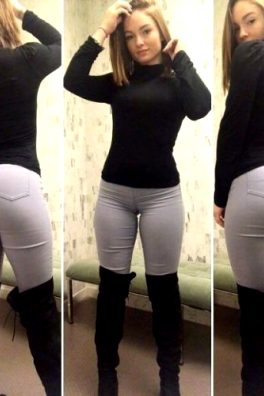 Perfect ass in tight jeans