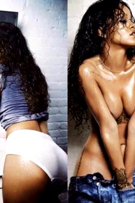 Rihanna Semi-Nude