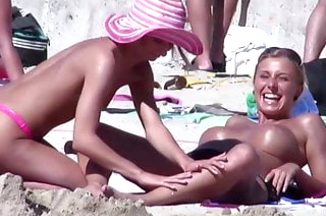 Caught and Voyeur Real Lesbian Teens at Beach on Ballerman 6