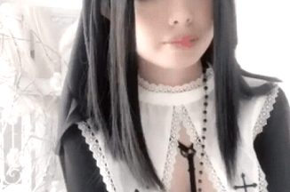 Cute sexy asian nun