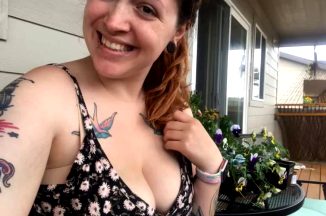 Revealing My Titties On The Porch OC